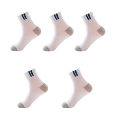 Men's 10-pairs Mid-Calf Socks, Breathable Moisture-Wicking Sports Socks