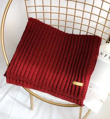 Warm Wool Knitted Scarf