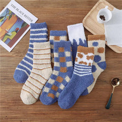 Women's Coral Fleece Cozy Home Sleep Socks
