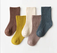 Kids 5-Pairs Comfort Cotton Socks