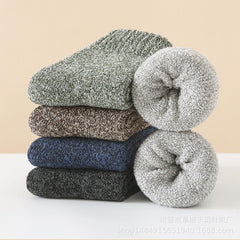 Men's 5-Pairs Thickened Wool Plush Retro Checker Socks
