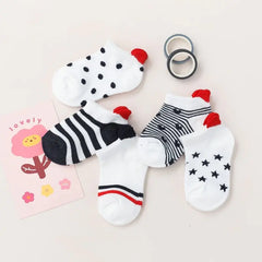 Kids 5-Pairs of Cotton Mesh Socks